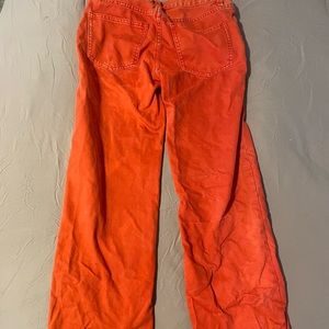 Free people burnt orange straight jeans